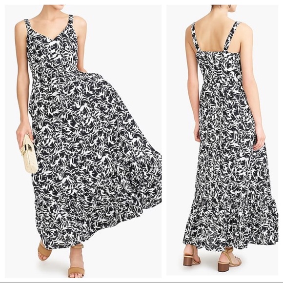 LAST ONE! J. CREW Tiered Cotton / Linen Maxi DRESS - Picture 8 of 8